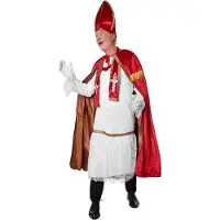 TecTake dressforfun - Sint-Niklaas-set donkerrood XXL - verkleedkleding kostuum halloween verkleden feestkleding carnavalskleding carnaval feestkledij partykleding - 303462