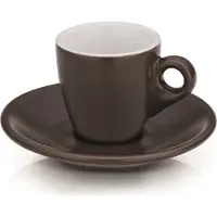 kela Espressokop en Schotel Mattia Bruin (Set van 2)
