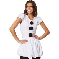 TecTake dressforfun - Sneeuwvrouw XL - verkleedkleding kostuum halloween verkleden feestkleding carnavalskleding carnaval feestkledij partykleding - 303406