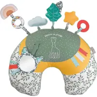 Vulli Cosy Play Speelkussen - Tummy time - Activiteitenkussen - Baby speelgoed - Kraamcadeau - Babyshower cadeau - Vanaf 0 maanden - 45 x 13 x 35 cm - Groen/Geel/Wit