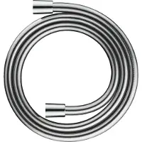 Duravit Doucheslang 125 cm – Anti-Knik & Draaibaar – TwistStop – Kunststof Metaallook – Universeel 1/2" – Chroom Hoogglans