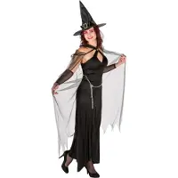 TecTake dressforfun - Vrouwenkostuum koningin der duisternis M - verkleedkleding kostuum halloween verkleden feestkleding carnavalskleding carnaval feestkledij partykleding - 300033
