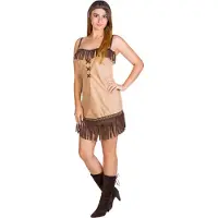 TecTake dressforfun - sexy indianenkleed met haarband S - verkleedkleding kostuum halloween verkleden feestkleding carnavalskleding carnaval feestkledij partykleding - 300024