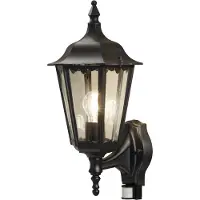 Konstsmide Firenze 7236-750 Buitenlamp met bewegingsmelder (wand) E27 100 W Zwart