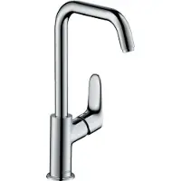 Hansgrohe Focus - Wastafelmengkraan - Ééngreeps bediening - Met trekwaste - 240mm - Draaibare uitloop - Chroom