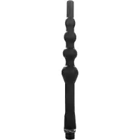 All Black Anal Probe Anaal Douche met 4 ballen - zwart