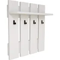 Hannah Home Kapstok Josh | spaanplaat wit 70x70x18 cm wandkapstokken | NADUVI