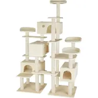 TecTake - Krabpaal Entissar beige - 403919 - kattenkrabpaal - kattenpaal