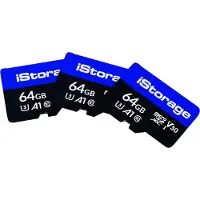 ISTORAGE MicroSD Card 64GB - 3 Pack - alleen te gebruiken met de datAshur SD flashdrive (module) - IS-FL-DSD-256