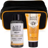 Accentra Badeset BATH & BODY SERVICES in Kulturbeutel, inkl. 100ml Hair- & Body Wash, 60ml After Shave Balm