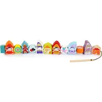 Cubika , houten kralen voor knuffelbeestjes, kabouters