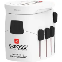 Microconnect Universële Adapter - SKROSS - Pro World 2 - Wit - Compact en Praktisch