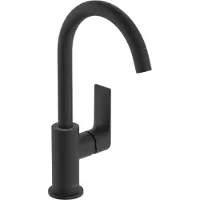 Hansgrohe Rebris E wastafelkraan met draaibare uitloop zwart mat