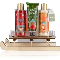 Accentra Badeset HELLO WINTER auf Holzschlitten, inkl. 150ml Duschgel, 150ml Bodylotion, 60ml Hand- & Nagelcr