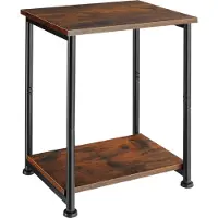 TecTake - Bijzettafel Yonkers - donkerbruin - 38,5 x 30 x 51,5 cm - 404666