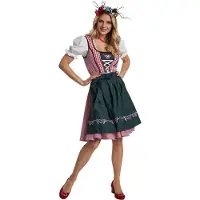 Dressforfun Mini-Dirndl Berchtesgaden model 2 XXL - kostuum voor verkleedkleding halloween, feestkleding, carnavalskleding, carnaval feestkledij, partykleding - 304659