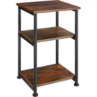 TecTake - Bijzettafel Memphis 34x30x59cm - donkerbruin - 34x30x59cm - 404668