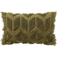 Dutch decor - ODIN - Sierkussen 40x60 cm met kussenhoes van 90% gerecycled polyester - Eco Line collectie - Olive Branch