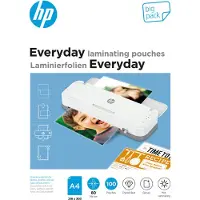 HP 9154 Everyday Lamineerfolies A4 Big pack - Lamineerhoezen voor Warm Lamineren - Transparant - 80 Micron - 100 Stuks