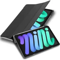 Cadorabo Tablet Book (MIT Wake Up) Cover (iPad mini 6), Tablethoes, Zwart
