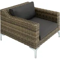 TecTake - Modulaire wicker set Villanova natuur fauteuil - 404418