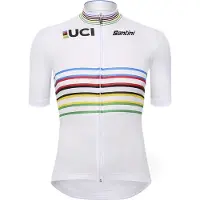 Santini - Women's UCI Official World Champion Master Jersey - Fietsshirt S, wit