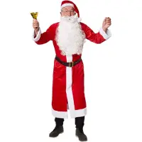 TecTake dressforfun - Mantel kerstman klassiek L - verkleedkleding kostuum halloween verkleden feestkleding carnavalskleding carnaval feestkledij partykleding - 303465