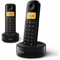 Philips D1602B/01 Huistelefoon - DECT Telefoon - 2 Handsets - Zwart