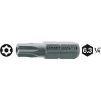 Hazet Bit 2223-T8H · 1/4 inch (6,3 mm) zeskant massief · Tamper resistant TORX-profiel · SW T8H