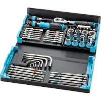 Hazet 2200SC-32 Dopsleutelset Vierkant, Zeskant, 1/4 (6.3 mm) 59-delig