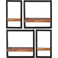 SIT Möbel SIT Furniture PANAMA Wandrekenset, oud metaal/mango hout