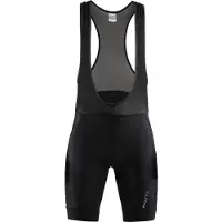 Craft Rise Bib Short - Korte Fietsbroek Heren - Zacht en Elastisch - Zwart/Wit - XL