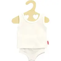 Heless poppenondergoed wit - kledingset voor babypoppen 35-45 cm.