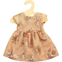 Heless poppenjurk glitterjurk rosegoud 28-35 cm poppen kleding.