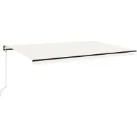 vidaXL Luifel automatisch met LED en windsensor 500x300 cm crèmekleur