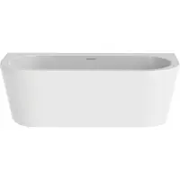 Xenz Charley half vrijstaand bad acryl 180x80x60cm wit glans met waste wit glans