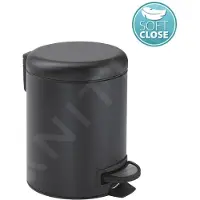 Gedy badkameraccessoires - Potty prullenbak 3l, SoftClose, mat zwart 320914