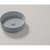 Resigres Lavabo 8003 waskom rond 40x10cm solid surface grijs
