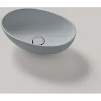 Resigres Lavabo 1341 waskom ovaal 50x35cm solid surface grijs