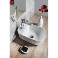 Sapho Manaki keramieke wastafel 42x28cm wit