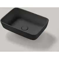 Resigres Lavabo 1301 waskom rechthoekig 50x35cm solid surface zwart