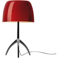 Foscarini Design tafellamp Lumiere piccola, dimbaar, rood, Woon-/ Eetkamer, Glas, Design, tafellamp