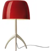 Foscarini Design tafellamp Lumiere piccola, dimbaar, rood, Woon-/ Eetkamer, Glas, Design, tafellamp