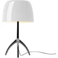 Foscarini Design tafellamp Lumiere piccola, dimbaar, wit / opaal, Woon-/ Eetkamer, Glas, Design, tafellamp