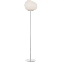 Foscarini Design vloerlamp Gregg, dimbaar, wit / opaal, Woon-/ Eetkamer, Glas, Design, vloerlamp