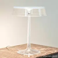 Flos Design tafellamp Bon Jour, dimbaar, helder / transparant, Hal, Kunststof, Design, tafellamp