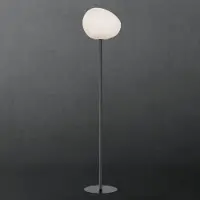 Foscarini Design vloerlamp Gregg, dimbaar, zwart, Woon-/ Eetkamer, Glas, Design, vloerlamp