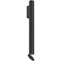 Flos Architectural LED-wandlamp buiten Flauta Spiga 2, dimbaar, zwart, Aluminium, Design, LED wandlamp buiten