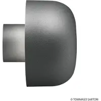 Flos Architectural LED-wandlamp buiten Bellhop, alu / grijs / zink, Aluminium, Design, LED wandlamp buiten