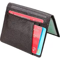 Telestore kaarthouder pasjes - PU leer - portemonnee - dames - heren - RFID beveiliging - bankpas beschermhoesje - bruin - Pasjeshouder - 10 pasjes